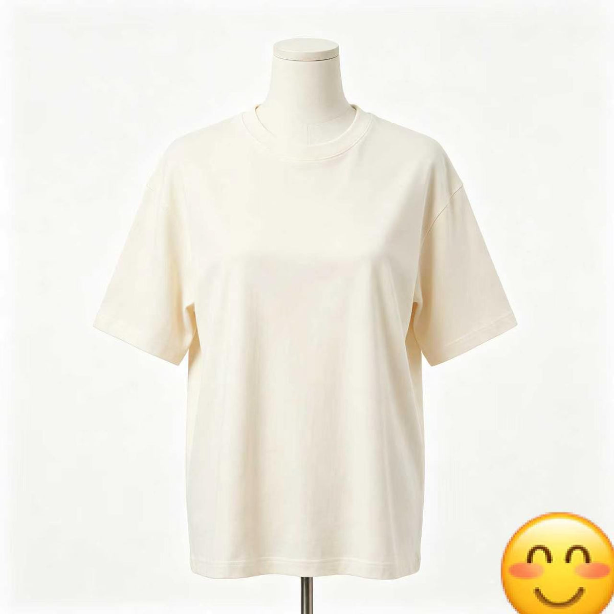 Oversized Basic Cotton Crew Neck Tee Unisex Casual Top