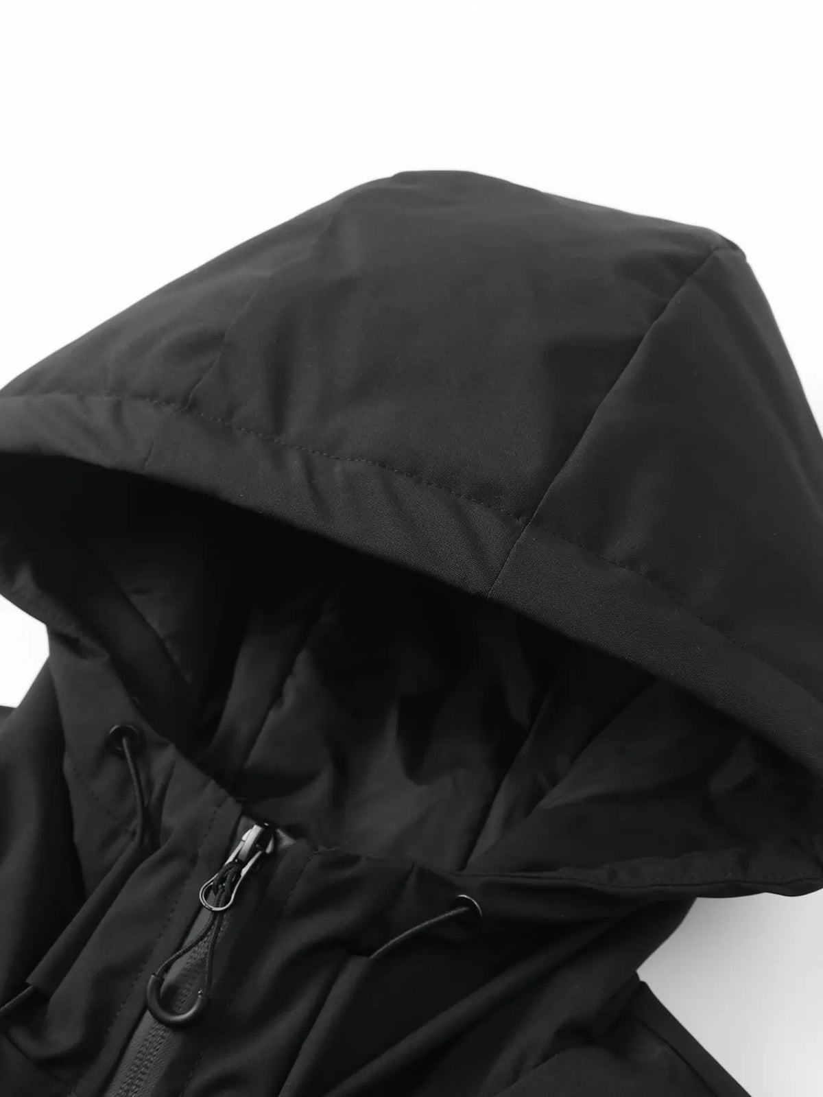 Autumn/Winter waterproof windproof hooded jacket with thick fleece lining, adjustable drawstring hood, available in multiple colors, unisex outdoor hiking commuter warm outerwear